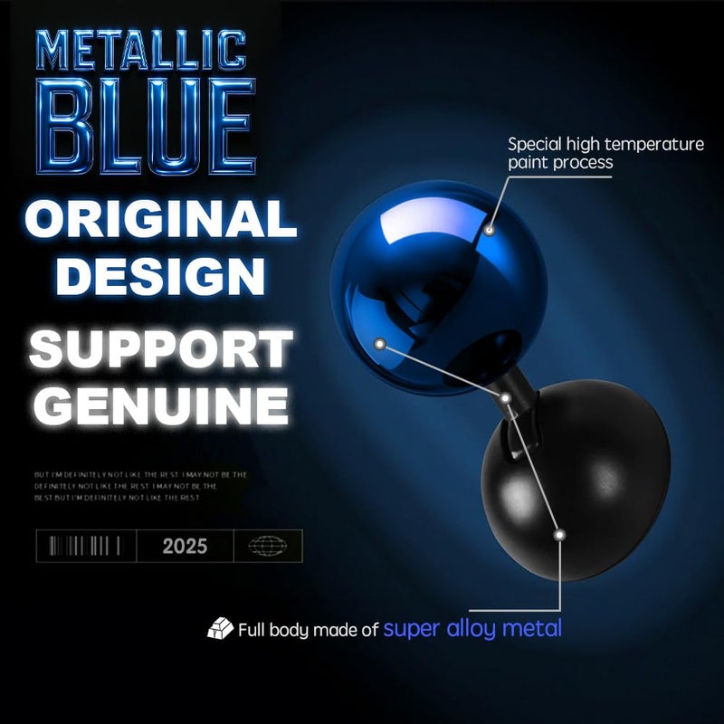 Tybasthe 𝙊𝙧𝙞𝙜𝙞𝙣𝙖𝙡｜Push Start Button Cover Metallic Blue Car Joystick Push to Start Car Joystick Starter Engine Start Stop Button Cover Car Ignition Button Cover Car Accessories Interior Decorations - Image 2